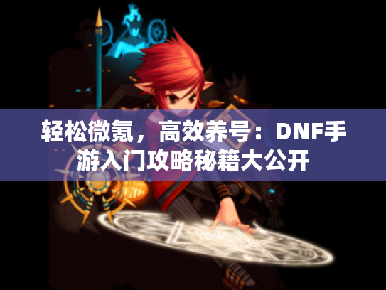 轻松微氪，高效养号：DNF手游入门攻略秘籍大公开