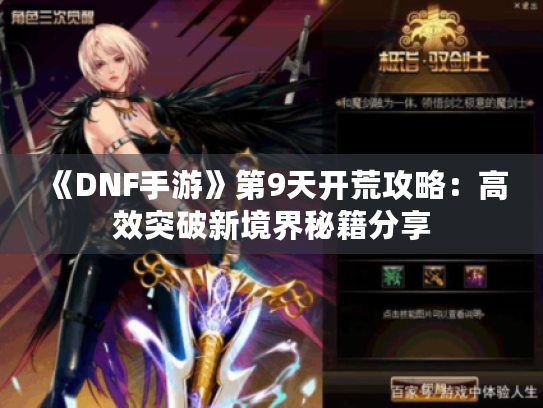 《DNF手游》第9天开荒攻略：高效突破新境界秘籍分享