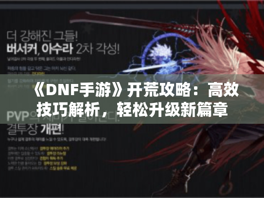 《DNF手游》开荒攻略：高效技巧解析，轻松升级新篇章