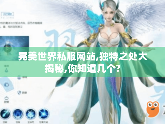 完美世界私服网站,独特之处大揭秘,你知道几个?