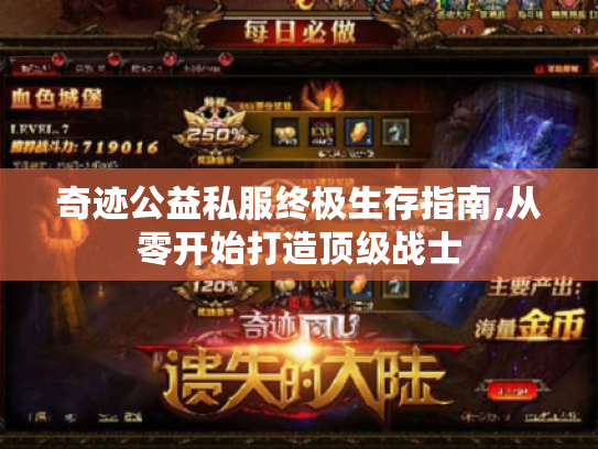 奇迹公益私服终极生存指南,从零开始打造顶级战士 奇迹公益私服终极生存指南,从零开始打造顶级战士