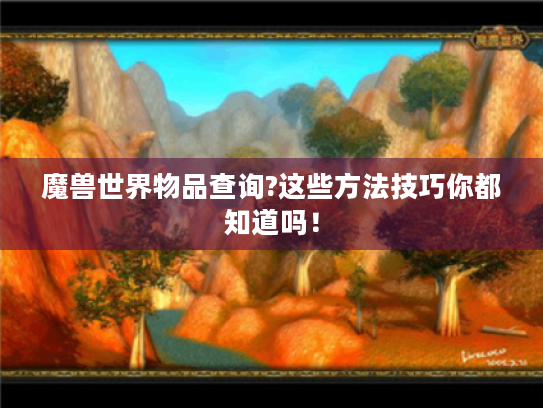 魔兽世界物品查询?这些方法技巧你都知道吗！