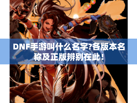 DNF手游叫什么名字?各版本名称及正版辨别在此！