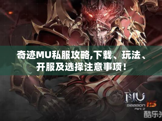 奇迹MU私服攻略,下载、玩法、开服及选择注意事项！