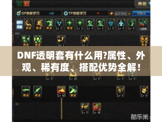 DNF透明套有什么用?属性、外观、稀有度、搭配优势全解！