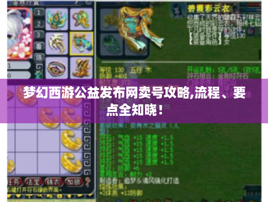 梦幻西游公益发布网卖号攻略,流程、要点全知晓！