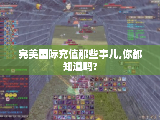 完美国际充值那些事儿,你都知道吗?