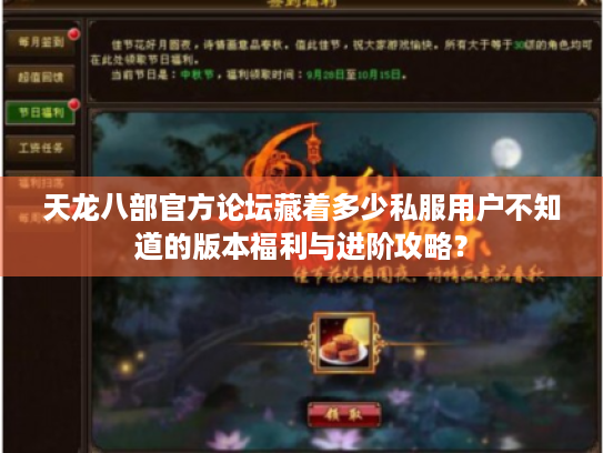 天龙八部官方论坛藏着多少私服用户不知道的版本福利与进阶攻略？