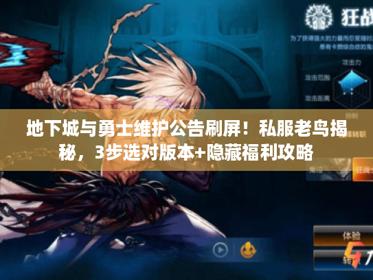 地下城与勇士维护公告刷屏！私服老鸟揭秘，3步选对版本+隐藏福利攻略