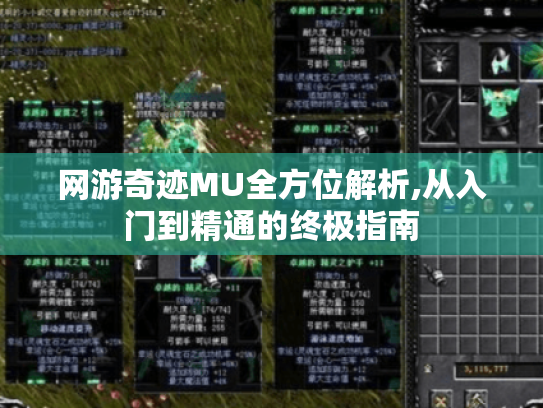 网游奇迹MU全方位解析,从入门到精通的终极指南