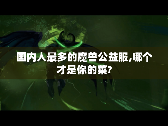 国内人最多的魔兽公益服,哪个才是你的菜?