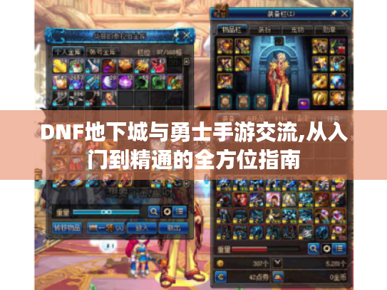 DNF地下城与勇士手游交流,从入门到精通的全方位指南