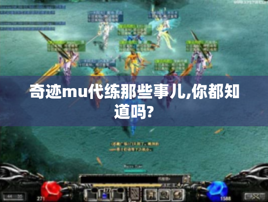 奇迹mu代练那些事儿,你都知道吗?