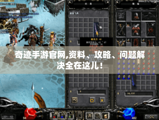 奇迹手游官网,资料、攻略、问题解决全在这儿！