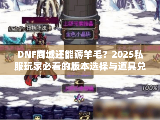 DNF商城还能薅羊毛？2025私服玩家必看的版本选择与道具兑换实战