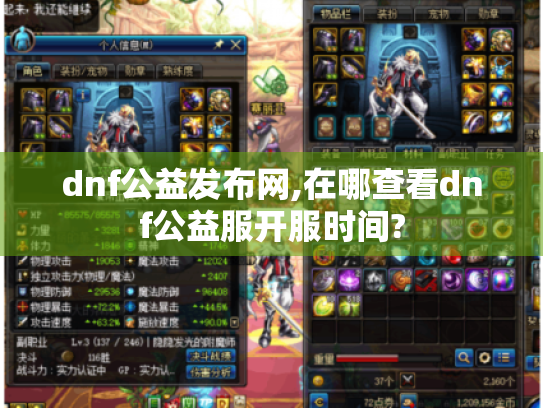 dnf公益发布网,在哪查看dnf公益服开服时间?
