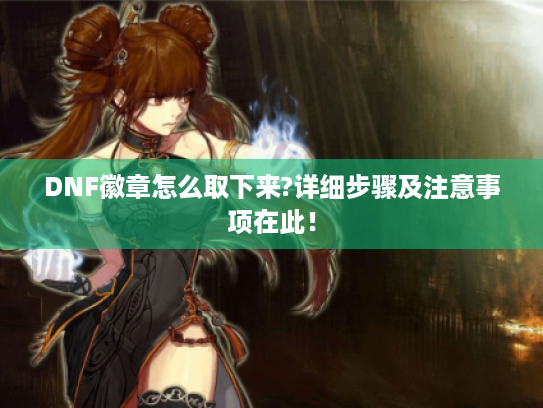 DNF徽章怎么取下来?详细步骤及注意事项在此! DNF徽章怎么取下来?详细步骤及注意事项在此!