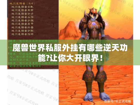 魔兽世界私服外挂有哪些逆天功能?让你大开眼界！