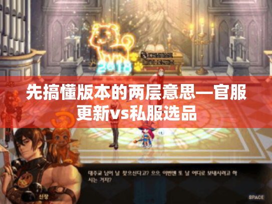 先搞懂版本的两层意思—官服更新vs私服选品