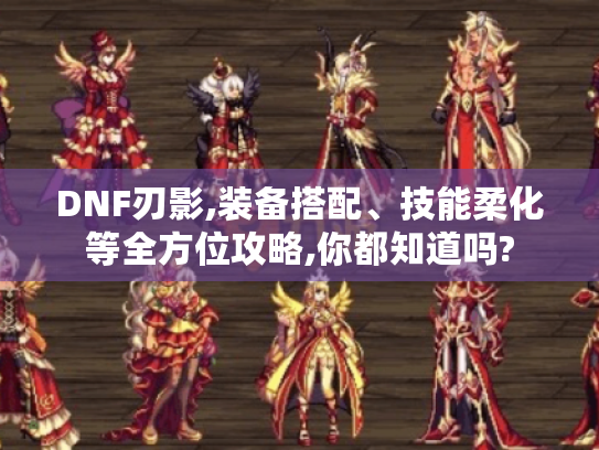 DNF刃影,装备搭配、技能柔化等全方位攻略,你都知道吗?