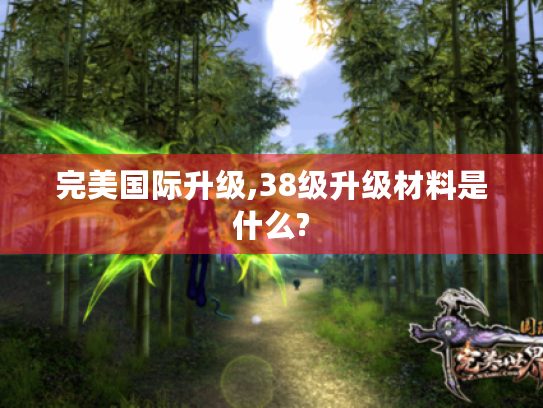 完美国际升级,38级升级材料是什么?