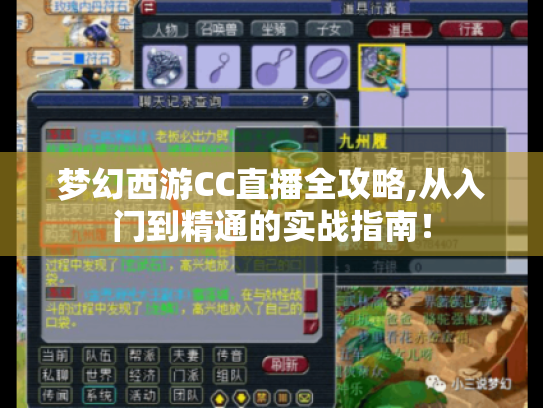 梦幻西游CC直播全攻略,从入门到精通的实战指南！