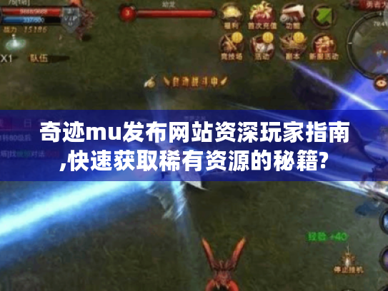 奇迹mu发布网站资深玩家指南,快速获取稀有资源的秘籍?
