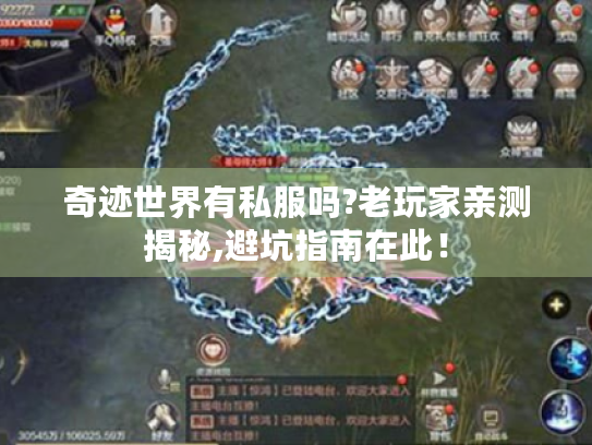 奇迹世界有私服吗?老玩家亲测揭秘,避坑指南在此！