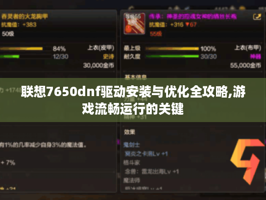 联想7650dnf驱动安装与优化全攻略,游戏流畅运行的关键