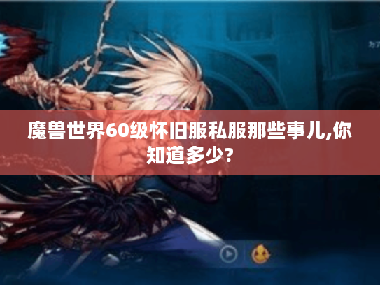 魔兽世界60级怀旧服私服那些事儿,你知道多少?