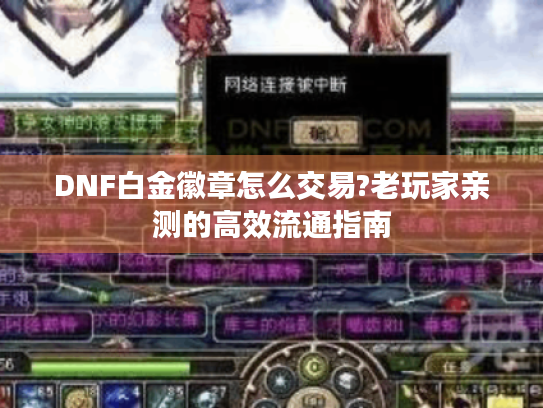 DNF白金徽章怎么交易?老玩家亲测的高效流通指南