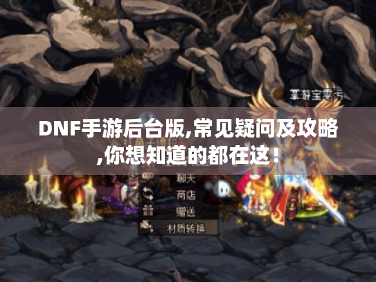 DNF手游后台版,常见疑问及攻略,你想知道的都在这！