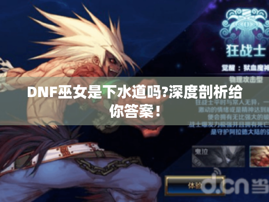 DNF巫女是下水道吗?深度剖析给你答案！