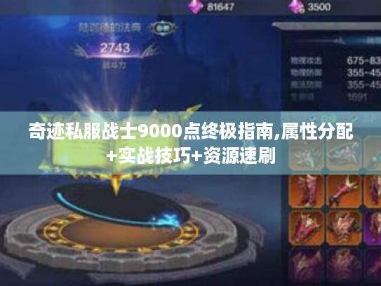 奇迹私服战士9000点终极指南,属性分配+实战技巧+资源速刷 奇迹私服战士9000点终极指南,属性分配+实战技巧+资源速刷