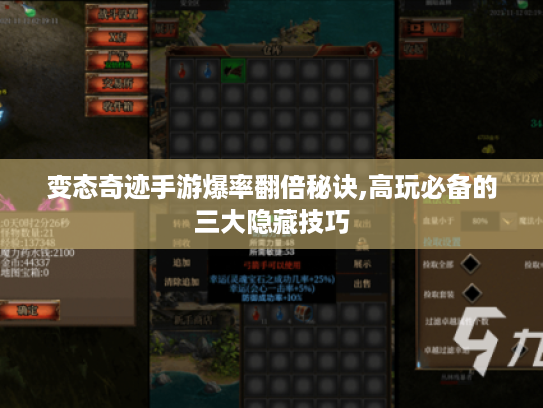 变态奇迹手游爆率翻倍秘诀,高玩必备的三大隐藏技巧