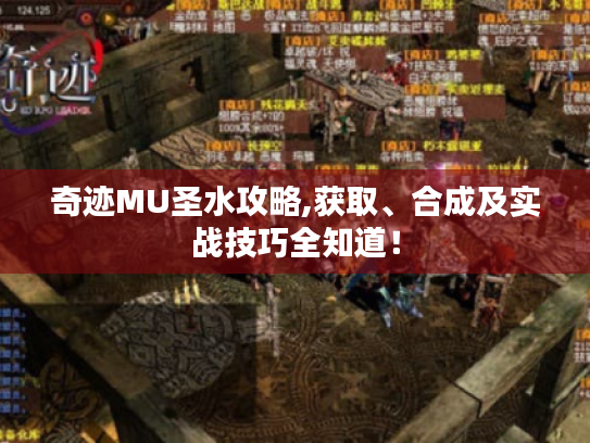 奇迹MU圣水攻略,获取、合成及实战技巧全知道! 奇迹MU圣水攻略,获取、合成及实战技巧全知道!