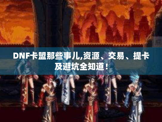 DNF卡盟那些事儿,资源、交易、提卡及避坑全知道！