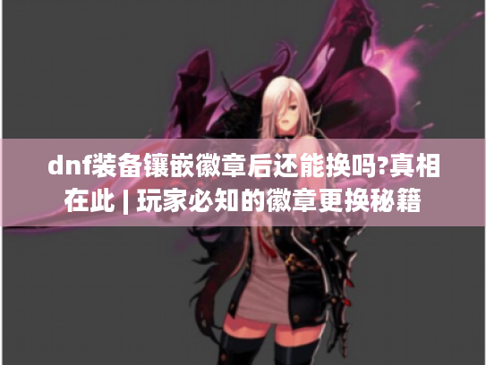 dnf装备镶嵌徽章后还能换吗?真相在此 | 玩家必知的徽章更换秘籍