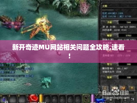 新开奇迹MU网站相关问题全攻略,速看！