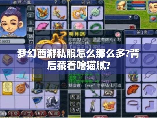 梦幻西游私服怎么那么多?背后藏着啥猫腻?