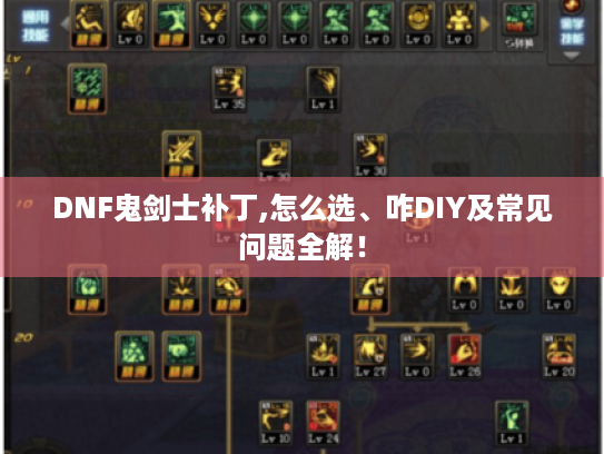 DNF鬼剑士补丁,怎么选、咋DIY及常见问题全解！