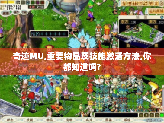 奇迹MU,重要物品及技能激活方法,你都知道吗?
