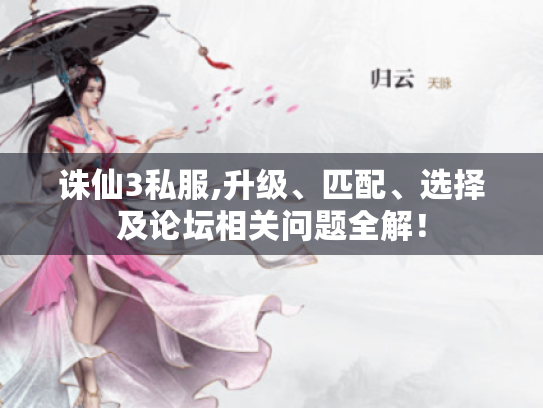 诛仙3私服,升级、匹配、选择及论坛相关问题全解！