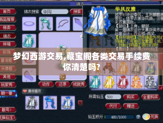 梦幻西游交易,藏宝阁各类交易手续费你清楚吗? 梦幻西游交易,藏宝阁各类交易手续费你清楚吗?