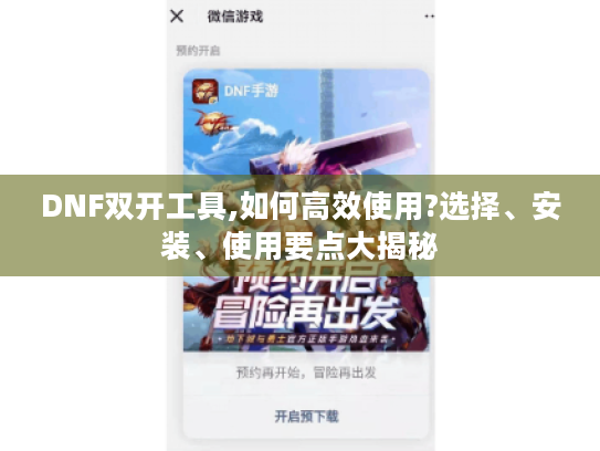 DNF双开工具,如何高效使用?选择、安装、使用要点大揭秘 DNF双开工具,如何高效使用?选择、安装、使用要点大揭秘
