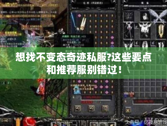 想找不变态奇迹私服?这些要点和推荐服别错过！