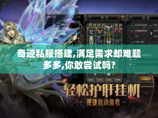 奇迹私服搭建,满足需求却难题多多,你敢尝试吗? 奇迹私服搭建,满足需求却难题多多,你敢尝试吗?