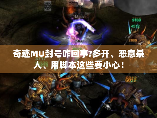 奇迹MU封号咋回事?多开、恶意杀人、用脚本这些要小心！