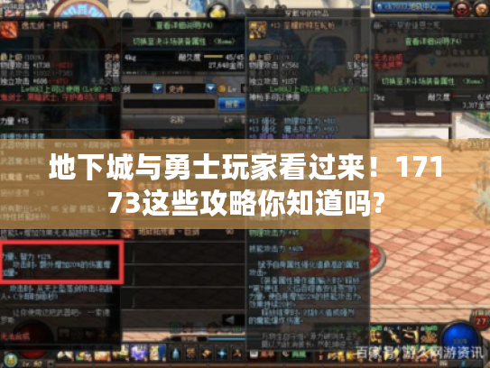 地下城与勇士玩家看过来！17173这些攻略你知道吗?
