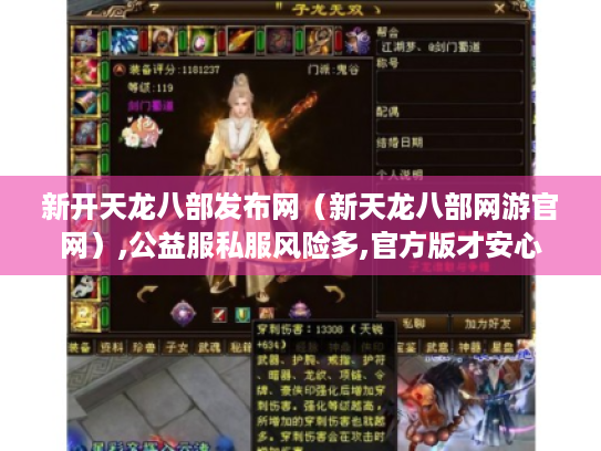 新开天龙八部发布网（新天龙八部网游官网）,公益服私服风险多,官方版才安心